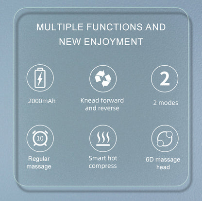 Oreiller Masseur Shiatsu Chauffant pour Nuque et Épaules — Polyvalent