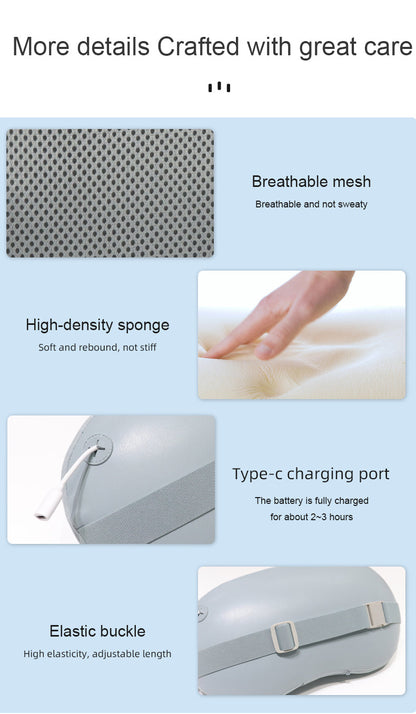 Oreiller Masseur Shiatsu Chauffant pour Nuque et Épaules — Polyvalent