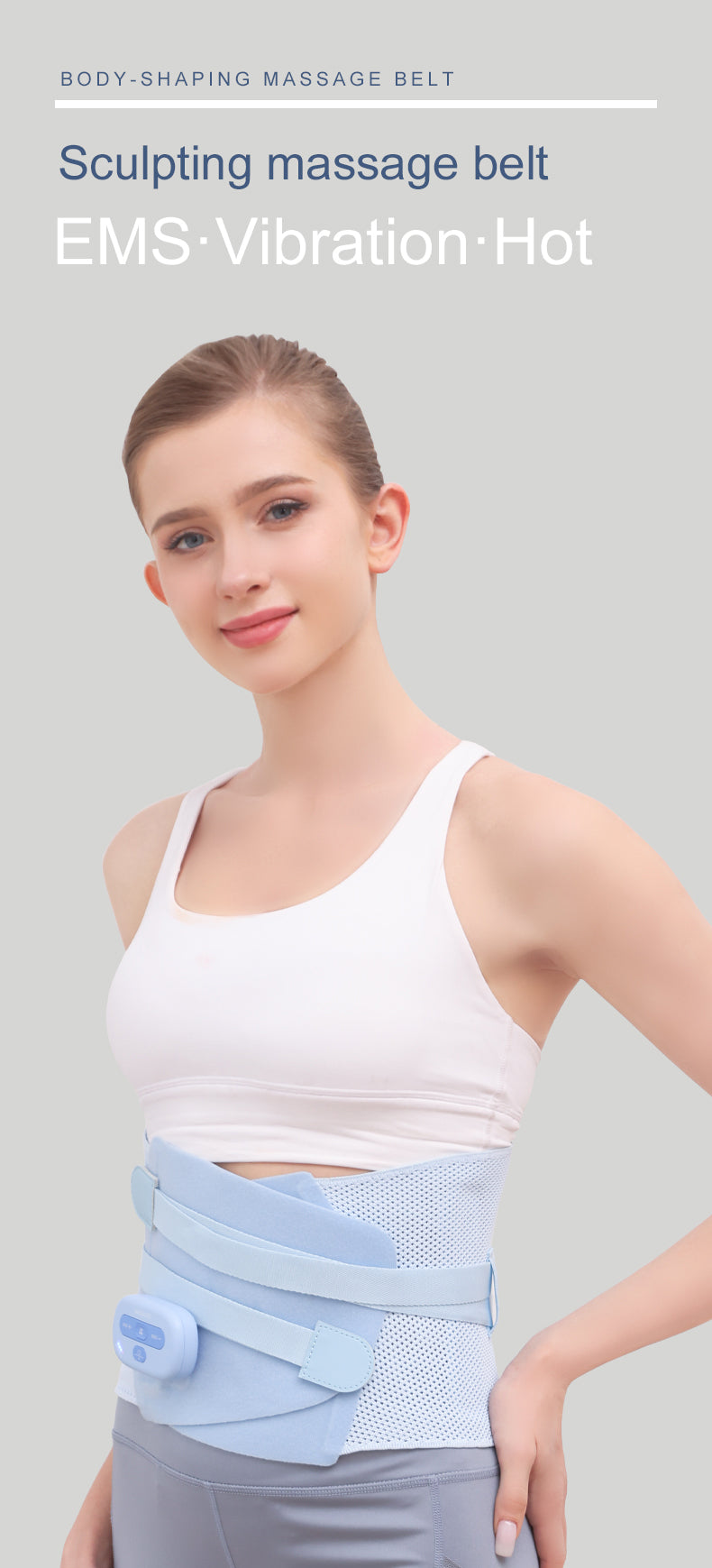 Ceinture Masseur Électrique pour Lombaires — Chaleur Infrarouge Mains Libres