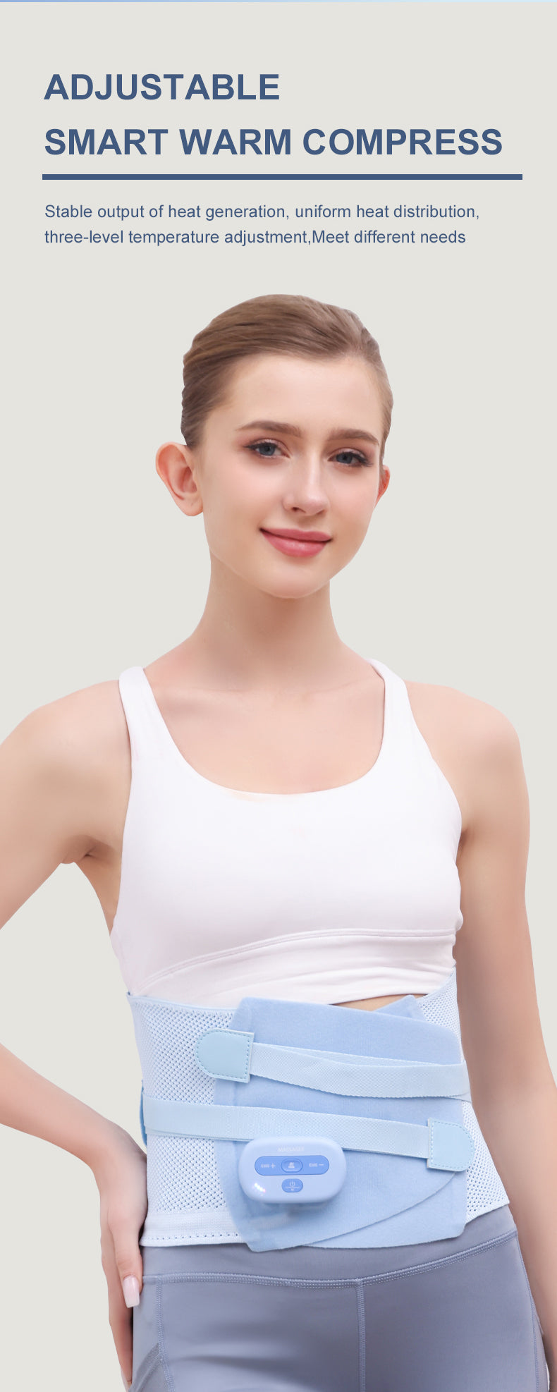 Ceinture Masseur Électrique pour Lombaires — Chaleur Infrarouge Mains Libres
