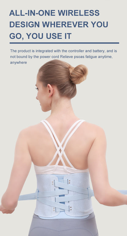 Ceinture Masseur Électrique pour Lombaires — Chaleur Infrarouge Mains Libres
