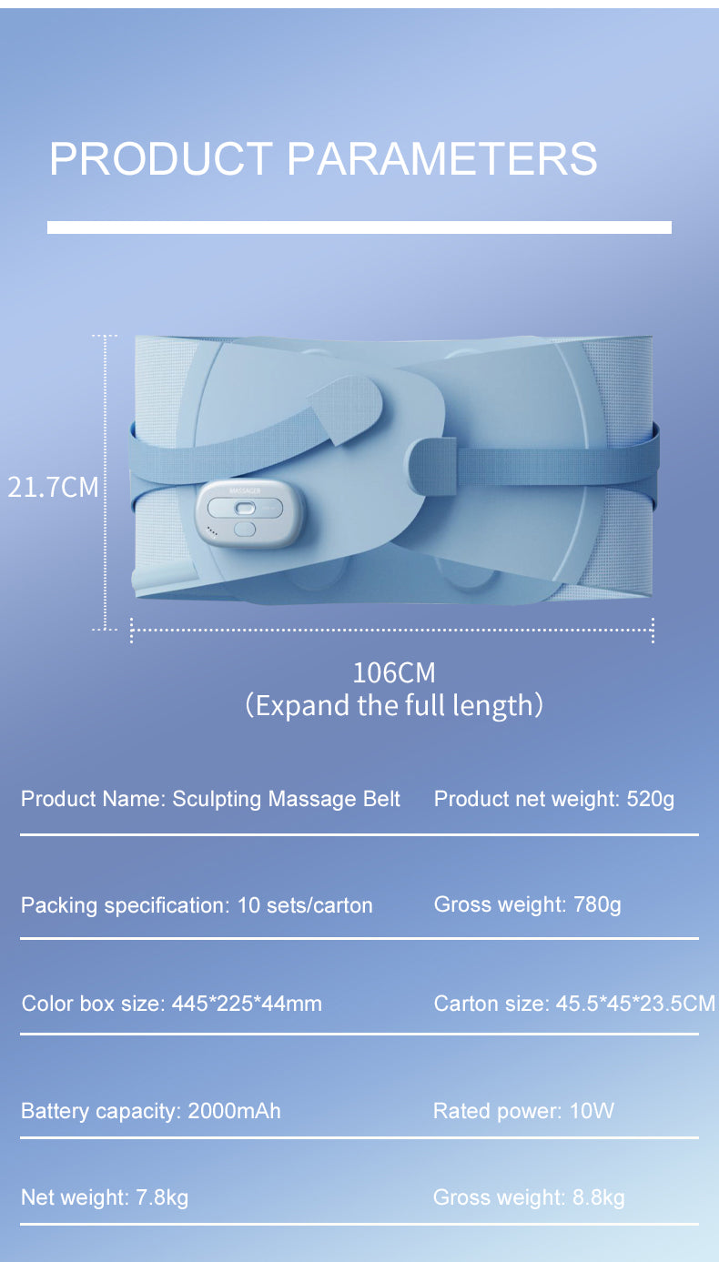 Ceinture Masseur Électrique pour Lombaires — Chaleur Infrarouge Mains Libres