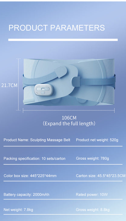 Ceinture Masseur Électrique pour Lombaires — Chaleur Infrarouge Mains Libres