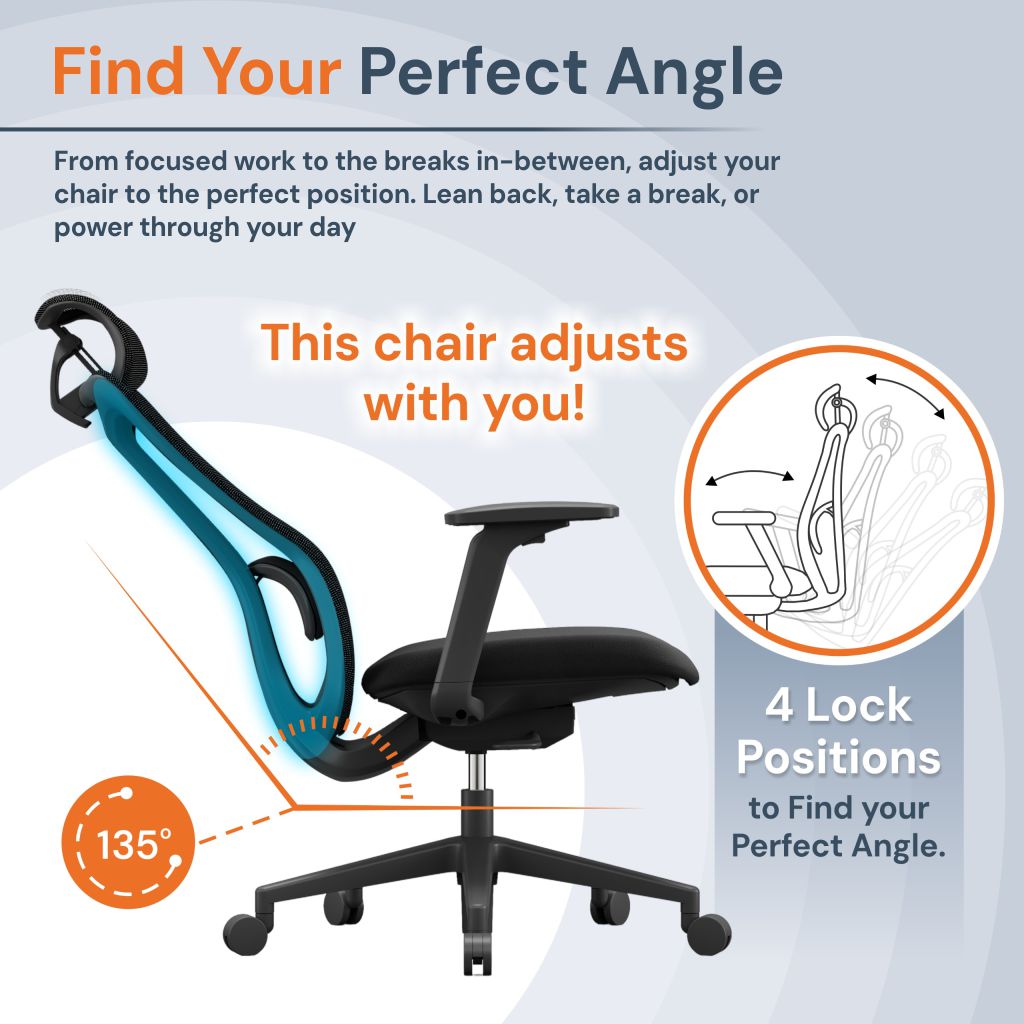 Chaise de Bureau Ergonomique Maille Premium avec Soutien Lombaire