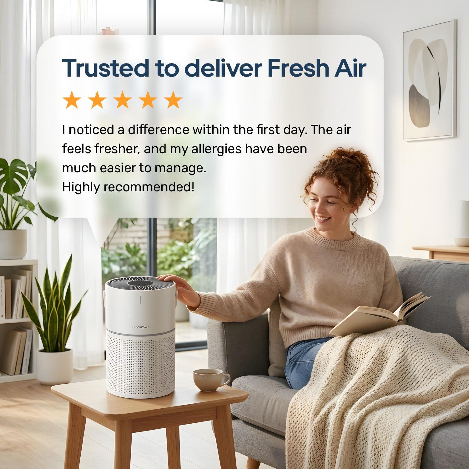 Purificateur d'Air HEPA Intelligent Atmos — Idéal Allergie et Asthme