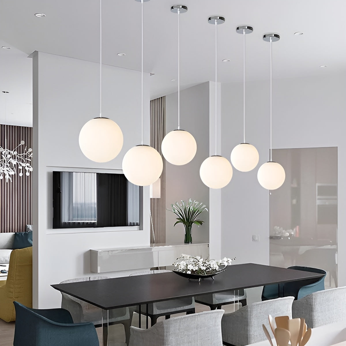 Suspension Métal Moderne | Parfaite pour Salle à Manger et Salon en Noir