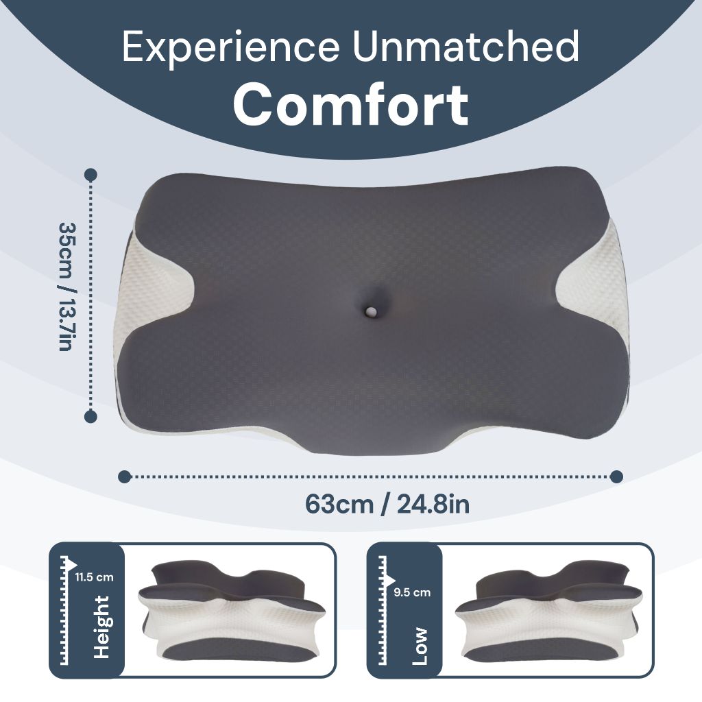 Oreiller Cervical Halo® Orthopédique avec Housse Soie de Glace