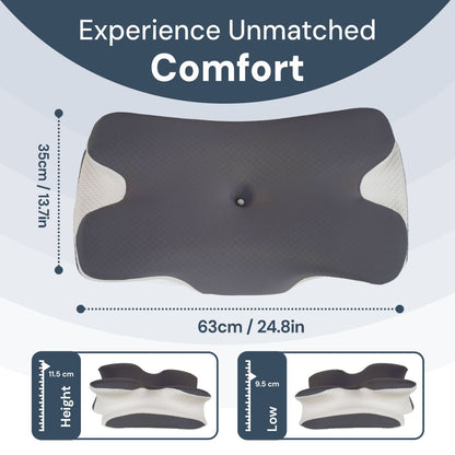 Oreiller Cervical Halo® Orthopédique avec Housse Soie de Glace