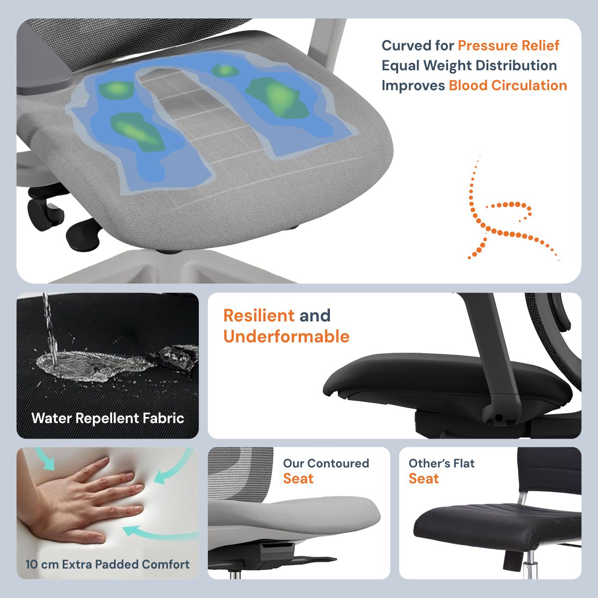 Chaise de Bureau Ergonomique Maille Premium avec Soutien Lombaire