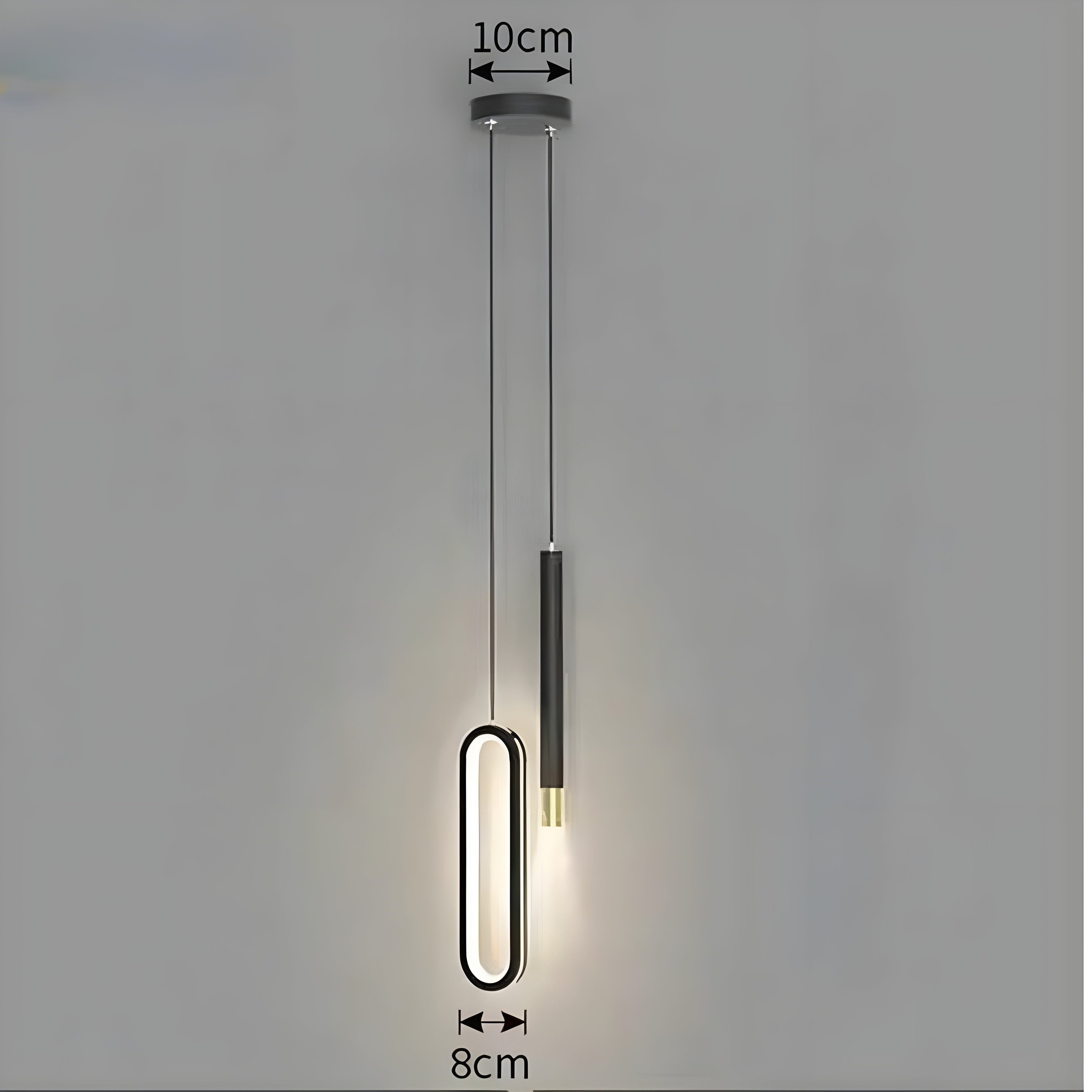 GildedGlow Suspension LED Dorée Ambiance | Noir Simple ou Autre Lumière Chaude