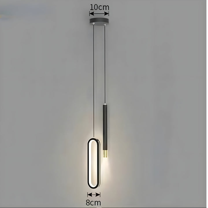 GildedGlow Suspension LED Dorée Ambiance | Noir Simple ou Autre Lumière Chaude