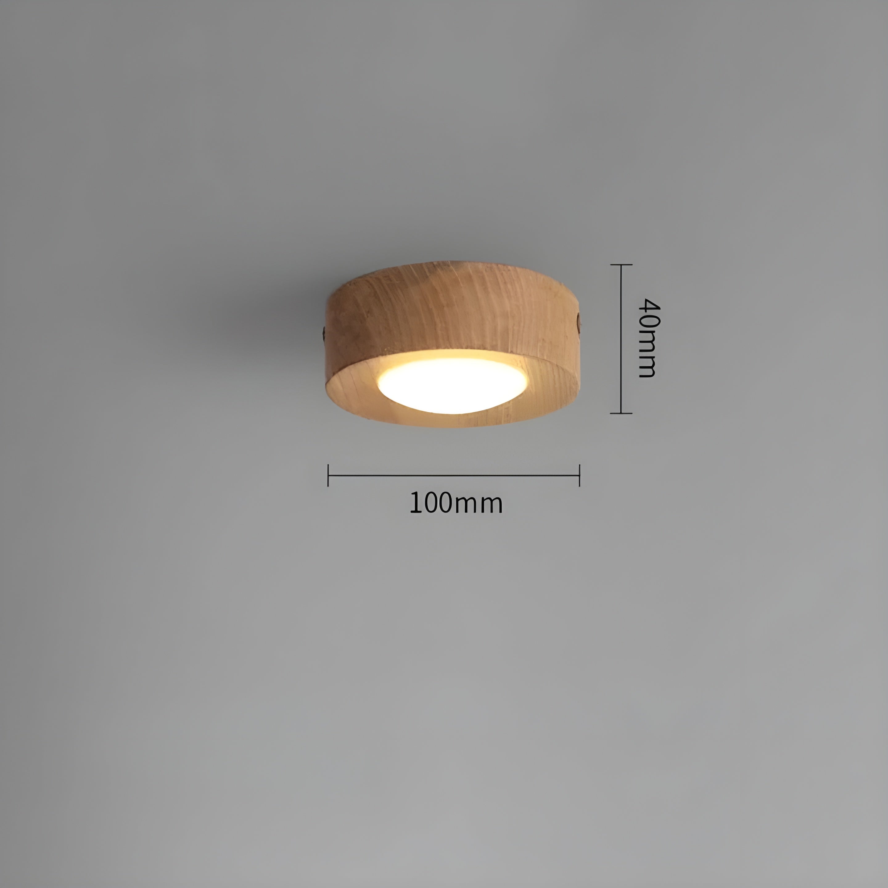 WoodCharm Plafonnier Bois Frêne Moderne | Couloir Chaud Tricolore ou Lumière Chaude