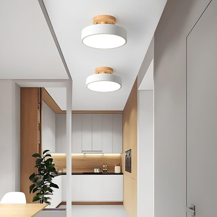 Norida Plafonnier Rond Design Italien Chic | Blanc Lumière Chaude 3000K Salon