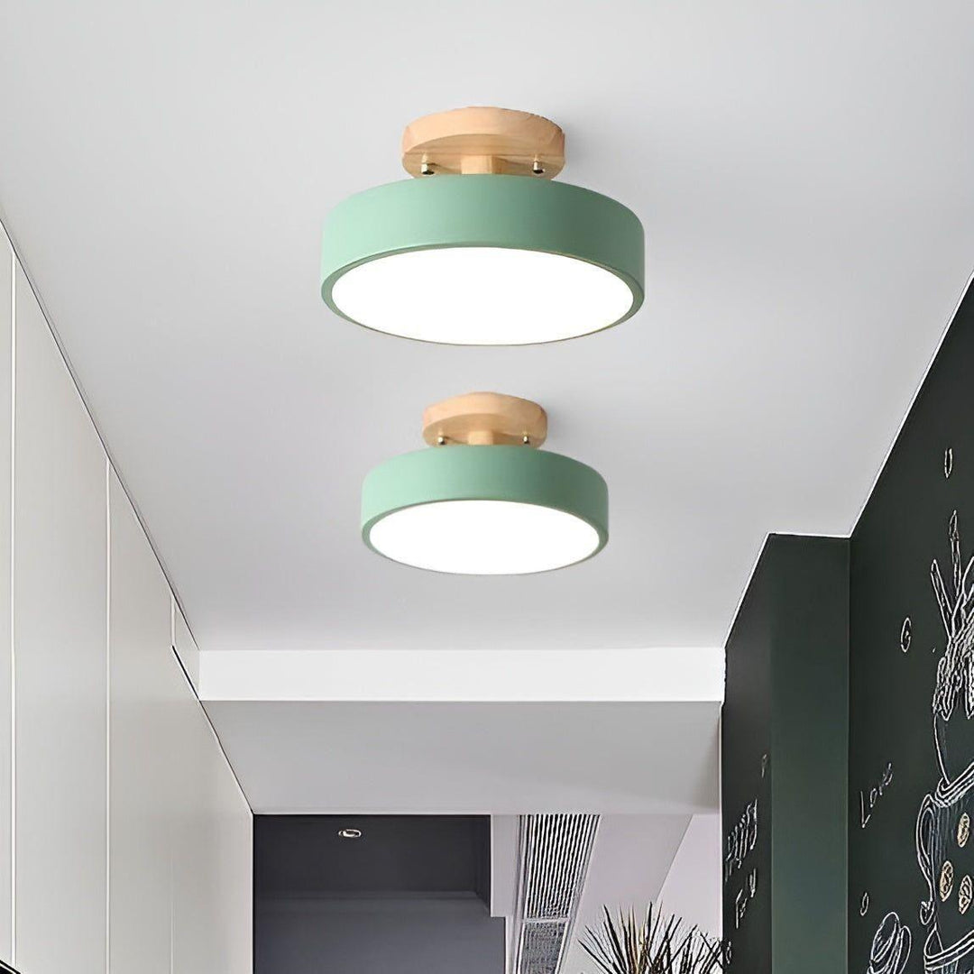 Norida Plafonnier Rond Design Italien Chic | Blanc Lumière Chaude 3000K Salon