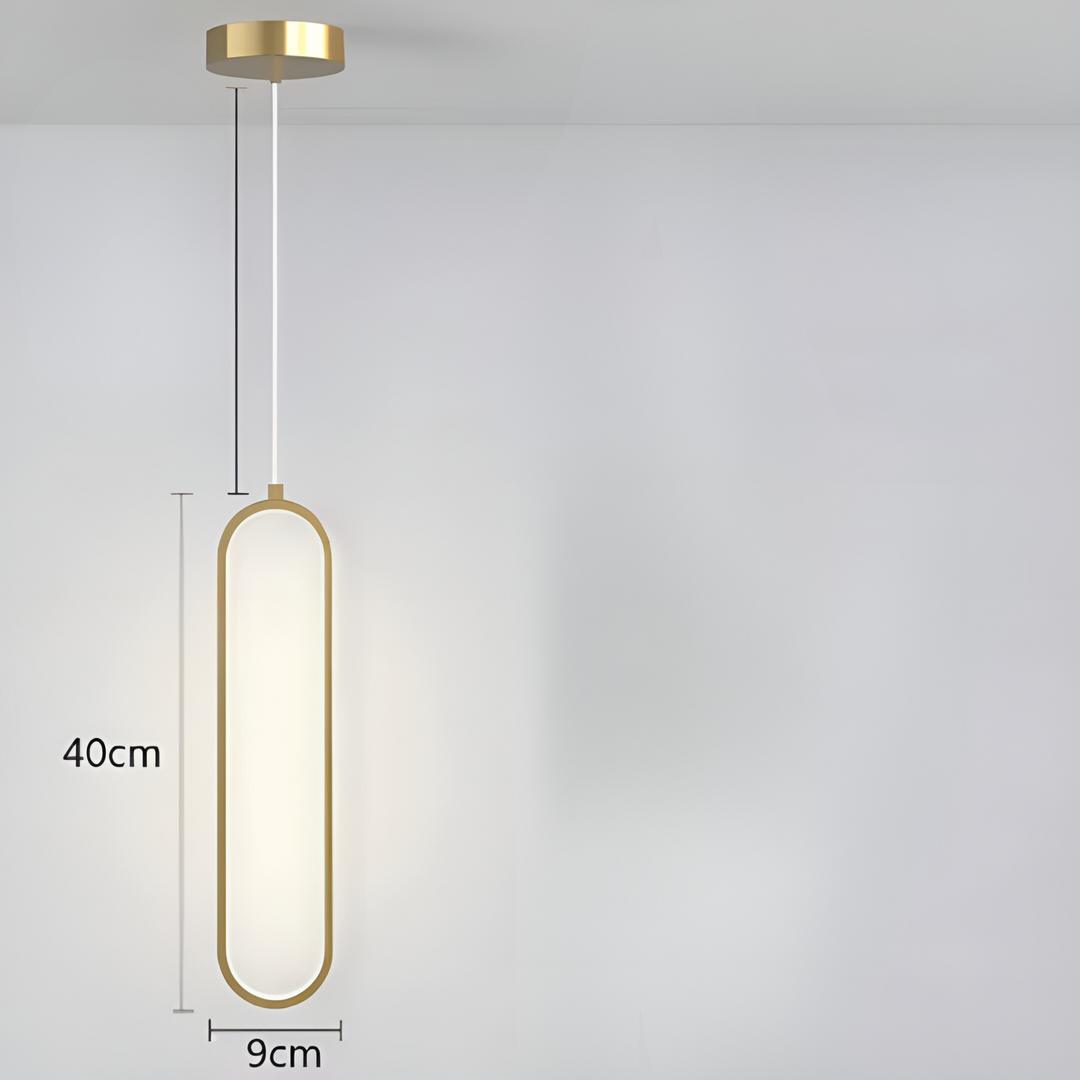 GildedGlow Suspension LED Dorée Ambiance | Noir Simple ou Autre Lumière Chaude