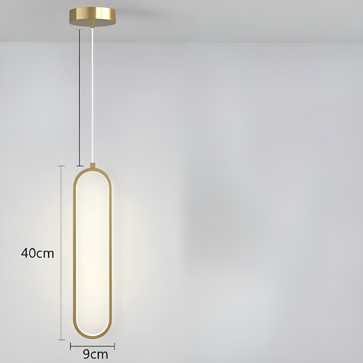 GildedGlow Suspension LED Dorée Ambiance | Noir Simple ou Autre Lumière Chaude