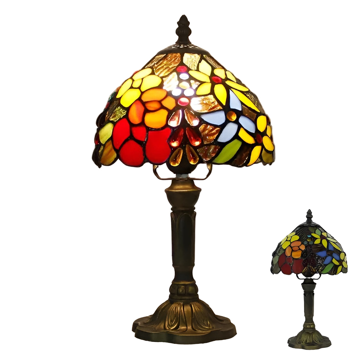 Lampe Baroque Verre Artisanale | Décoration Luxueuse pour Bureau et Maison