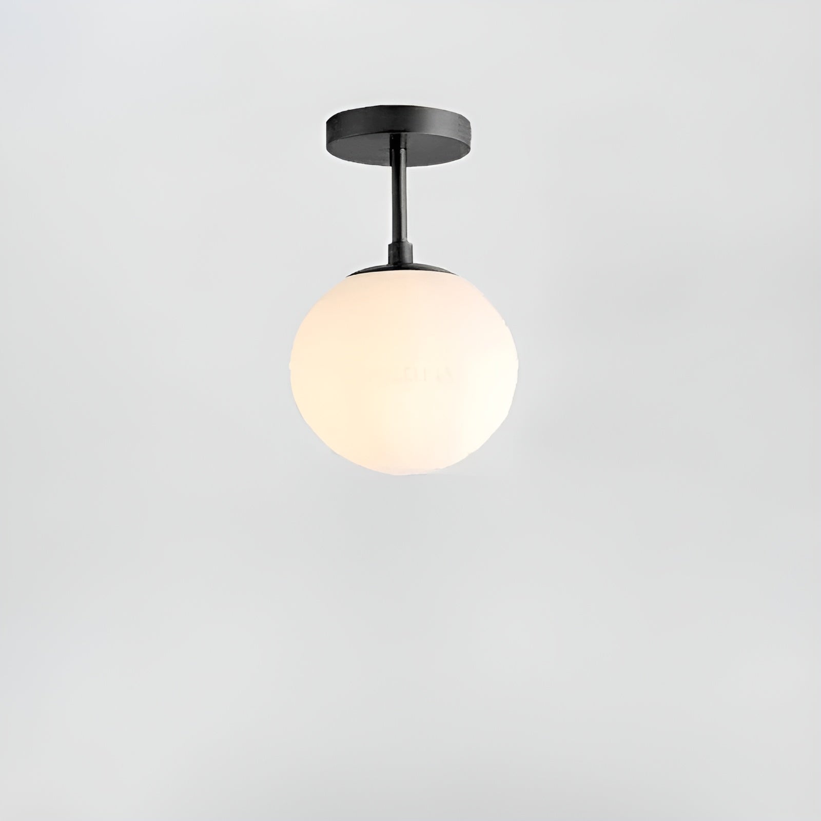 Plafonnier Verre Nordic Salon et Chambre | Noir 1 ou 2 Coupes Design Épuré