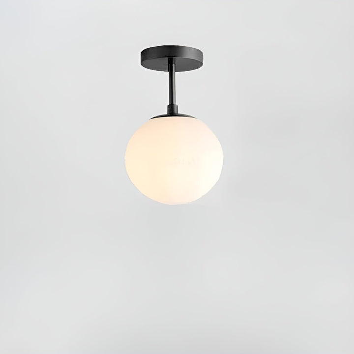 Plafonnier Verre Nordic Salon et Chambre | Noir 1 ou 2 Coupes Design Épuré