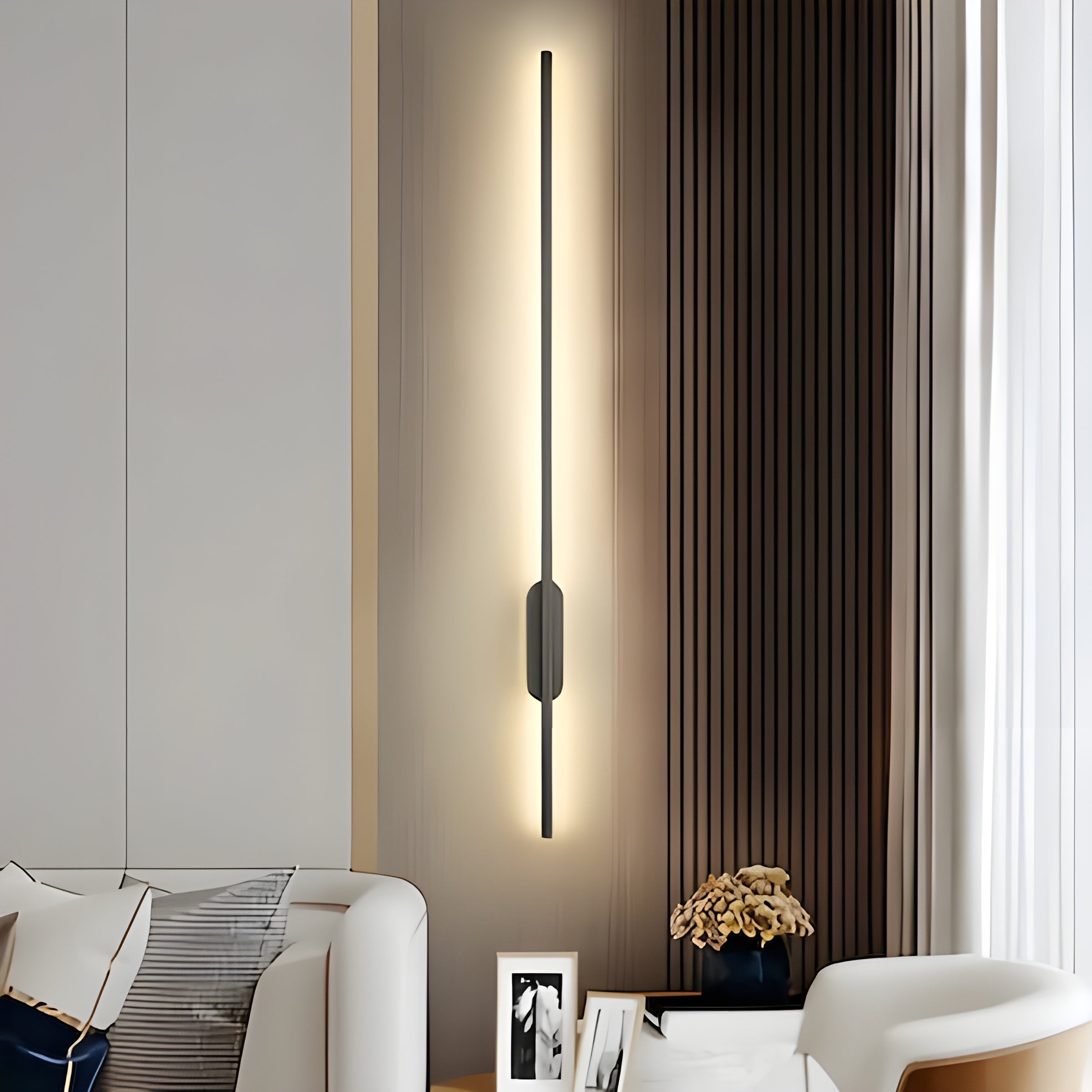 VillaBeam Applique Linéaire Moderne Élégante | Lumière Chaude ou Froide Noir