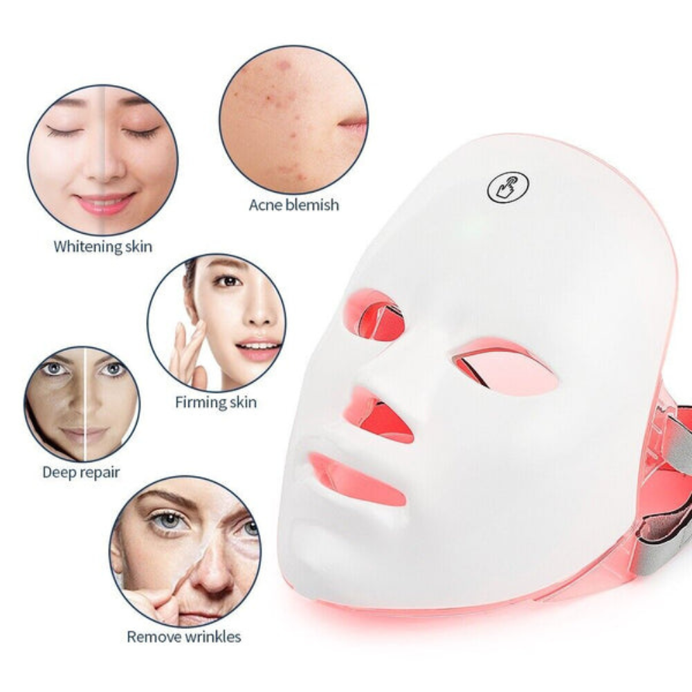 Masque LED Visage en Lumière Rouge — Anti-Âge, Acné et Éclat de Peau