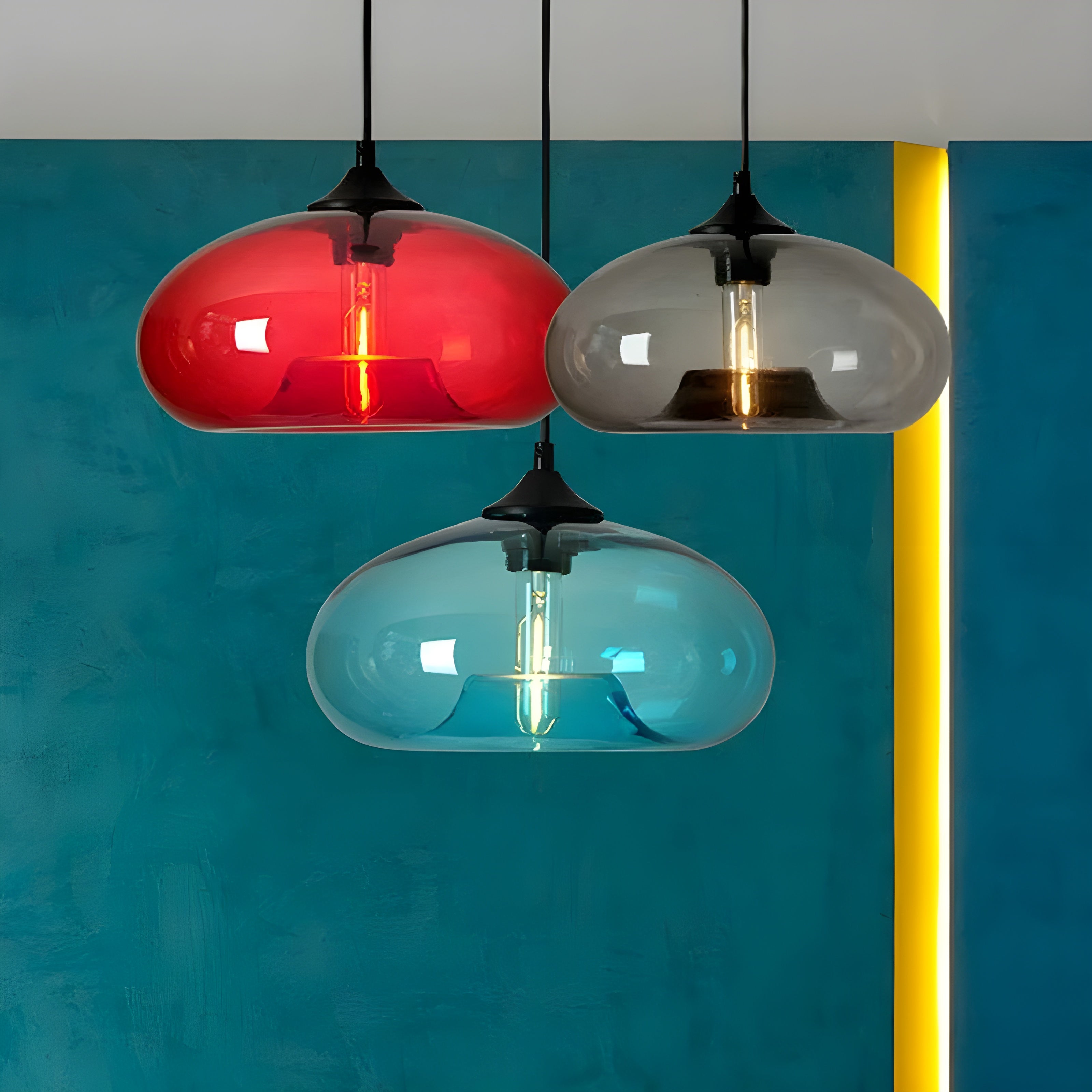 UrbanGlass Suspension Verre Moderne Urban | Style Contemporain Salon et Cuisine