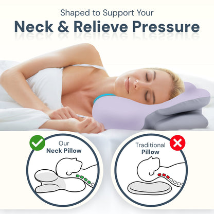 Oreiller Cervical pour Soutenir la Nuque et Améliorer le Sommeil — 4 Couleurs