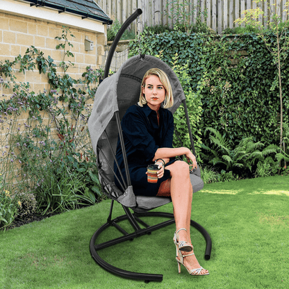 Chaise Œuf Suspendue Balançoire — Relaxation Cocon pour Intérieur et Extérieur