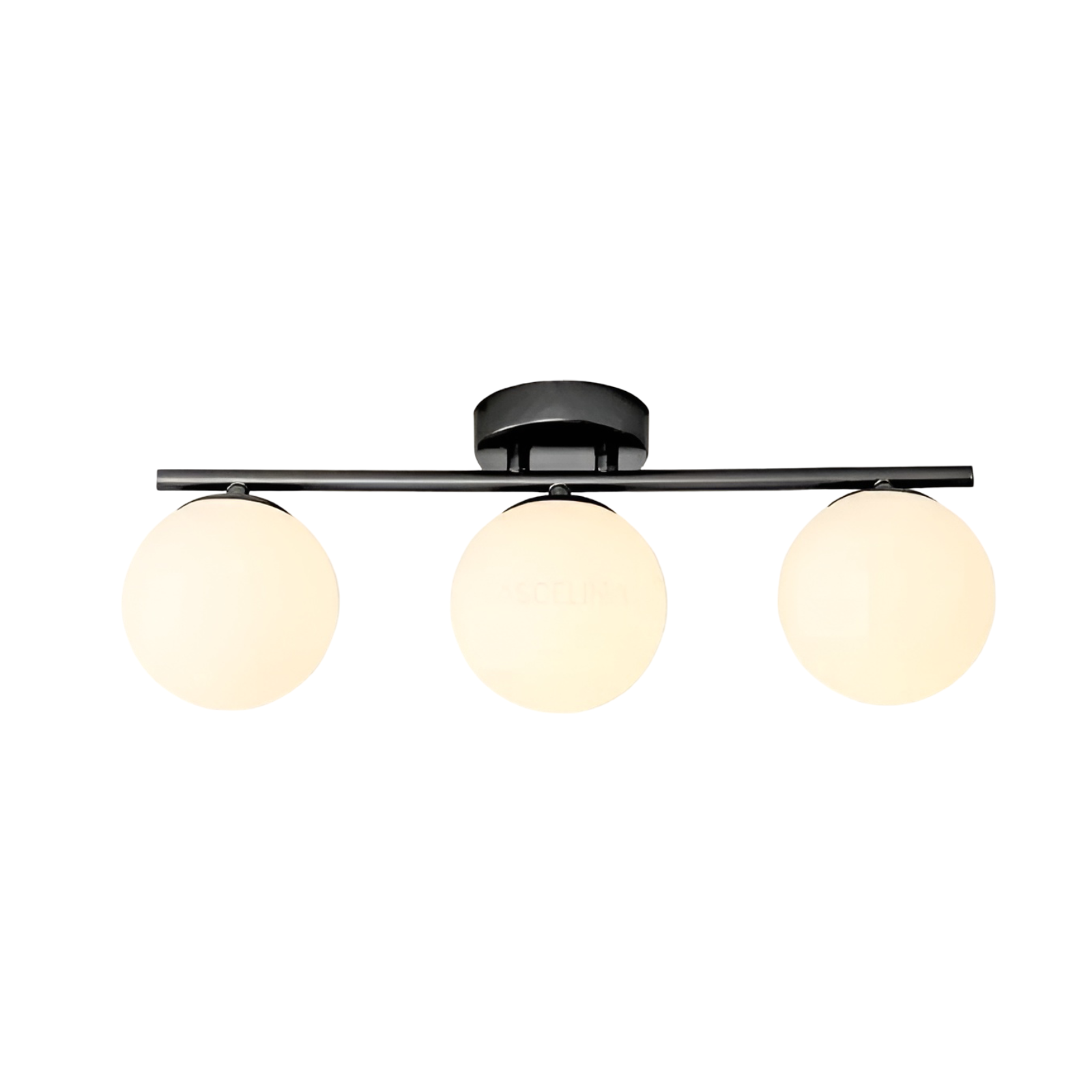 Plafonnier Verre Nordic Salon et Chambre | Noir 1 ou 2 Coupes Design Épuré