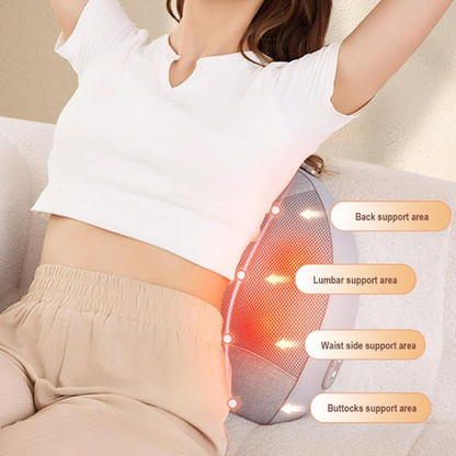 Masseur Lombaire Shiatsu 3D Chauffant Sans Fil — Douleurs du Dos en Profondeur