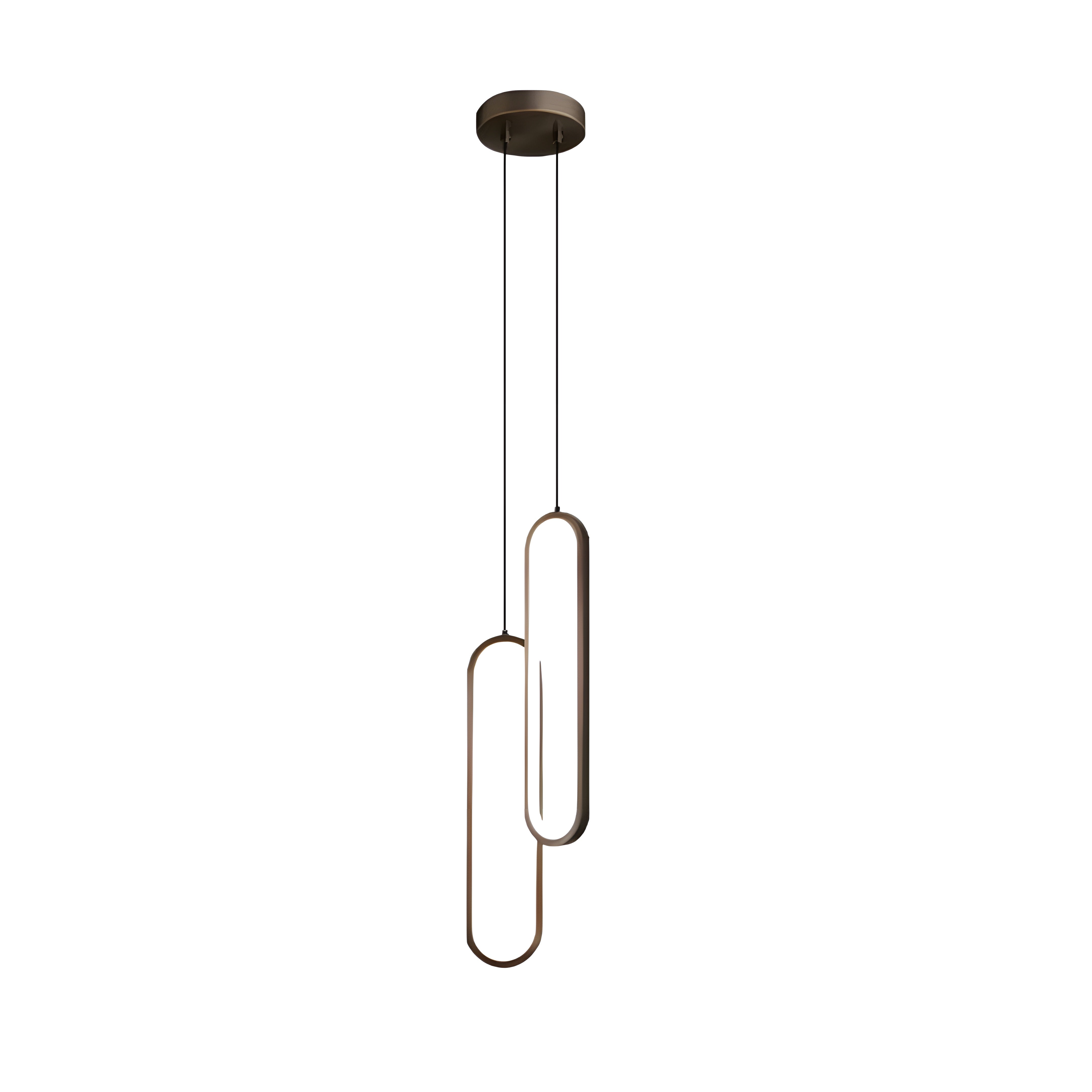 GildedGlow Suspension LED Dorée Ambiance | Noir Simple ou Autre Lumière Chaude