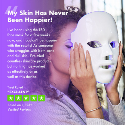 Masque LED Visage en Lumière Rouge — Anti-Âge, Acné et Éclat de Peau