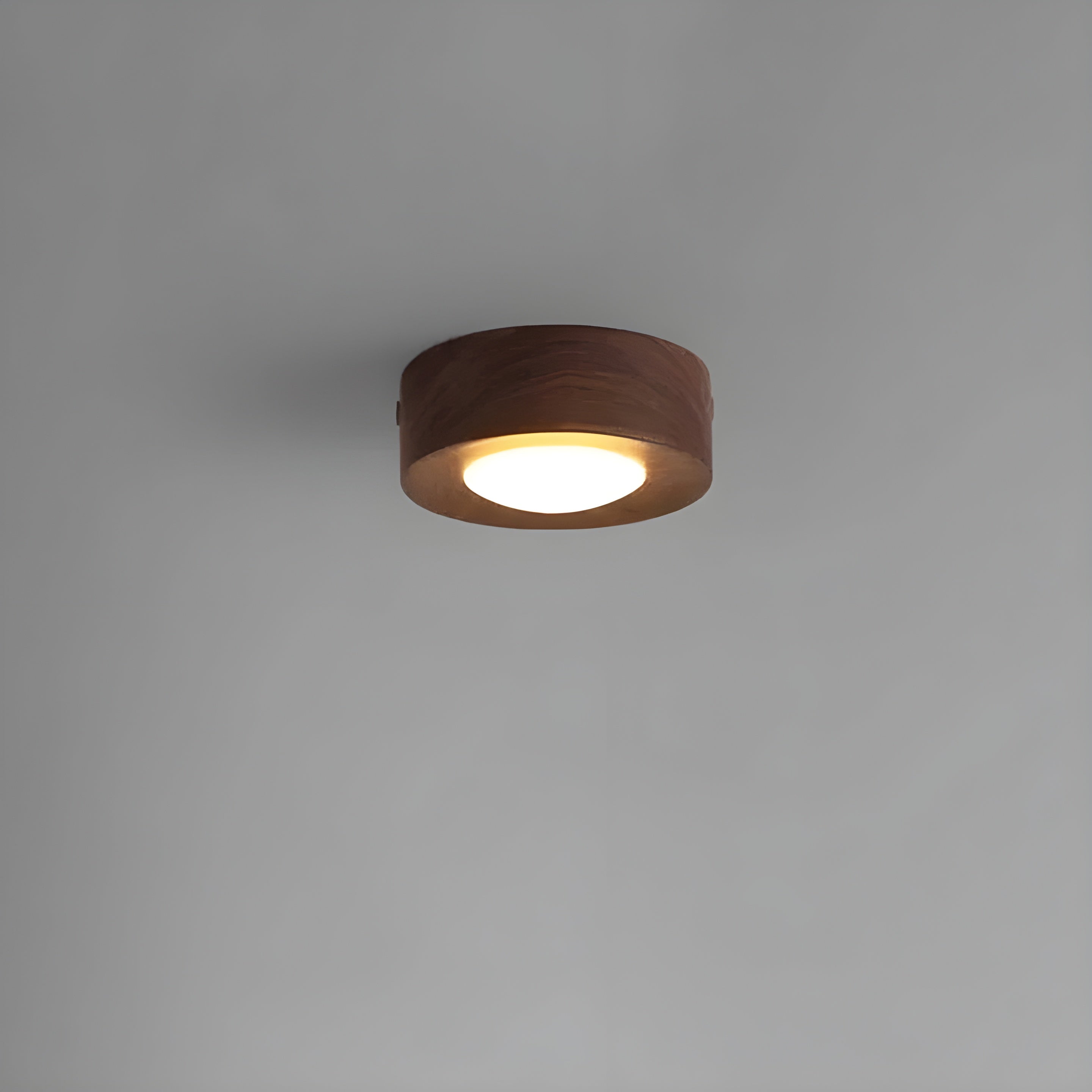WalnutLume Plafonnier LED Noyer Moderne | Frêne B pour Salon et Séjour