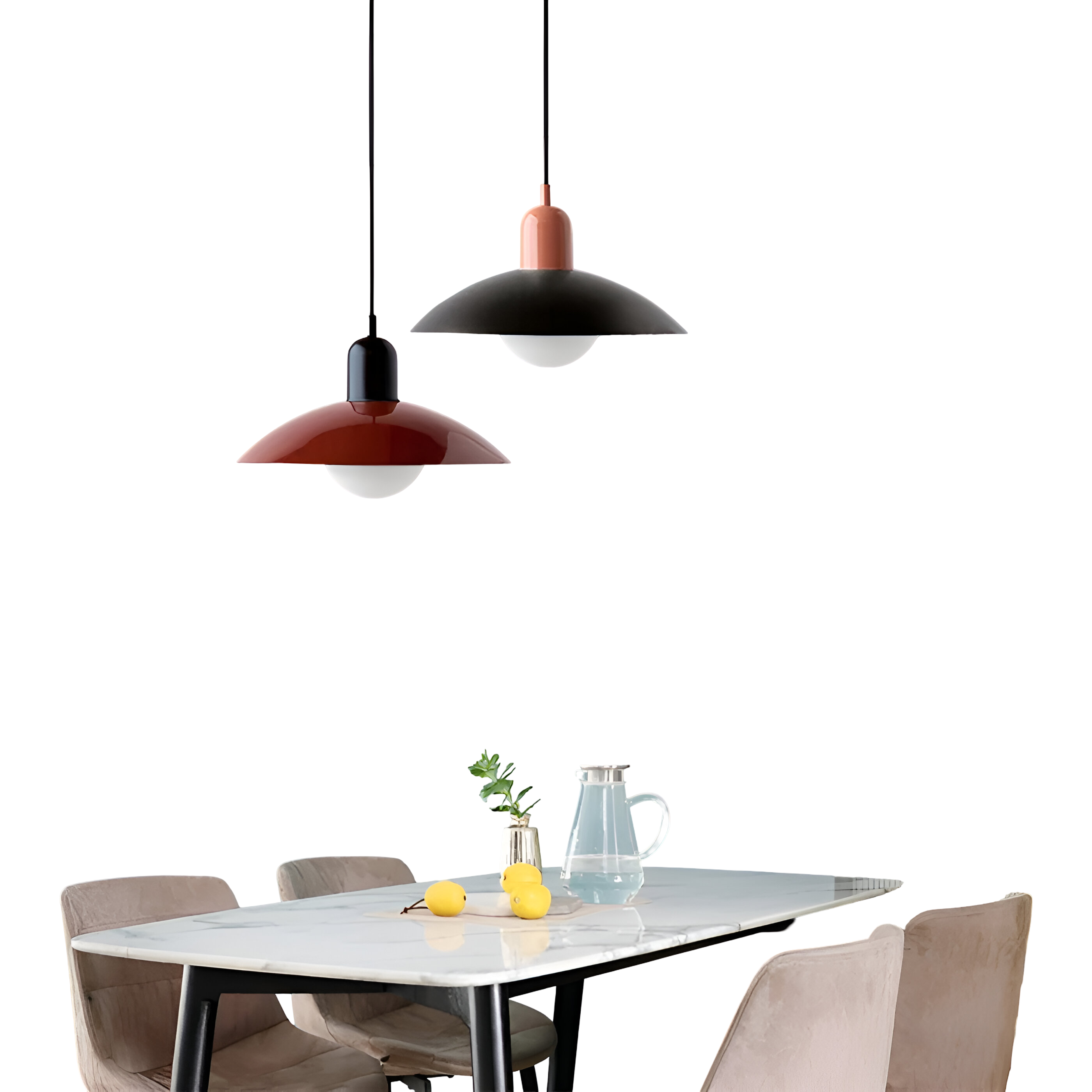 Suspension Bauhaus Colorée | Blanc pour Salle à Manger et Cuisine Joyeuse