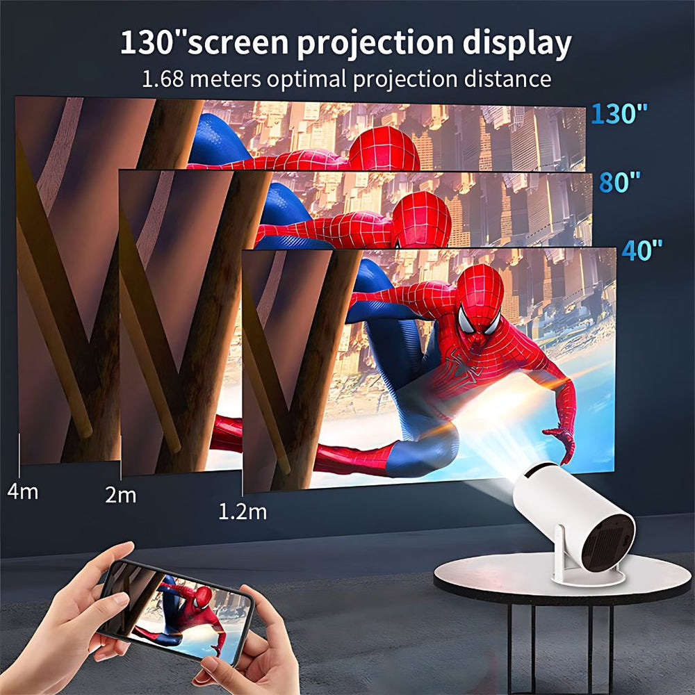Mini Projecteur Portable 4K — Cinéma Premium WiFi Bluetooth Partout