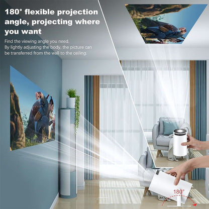 Mini Projecteur Portable 4K — Cinéma Premium WiFi Bluetooth Partout