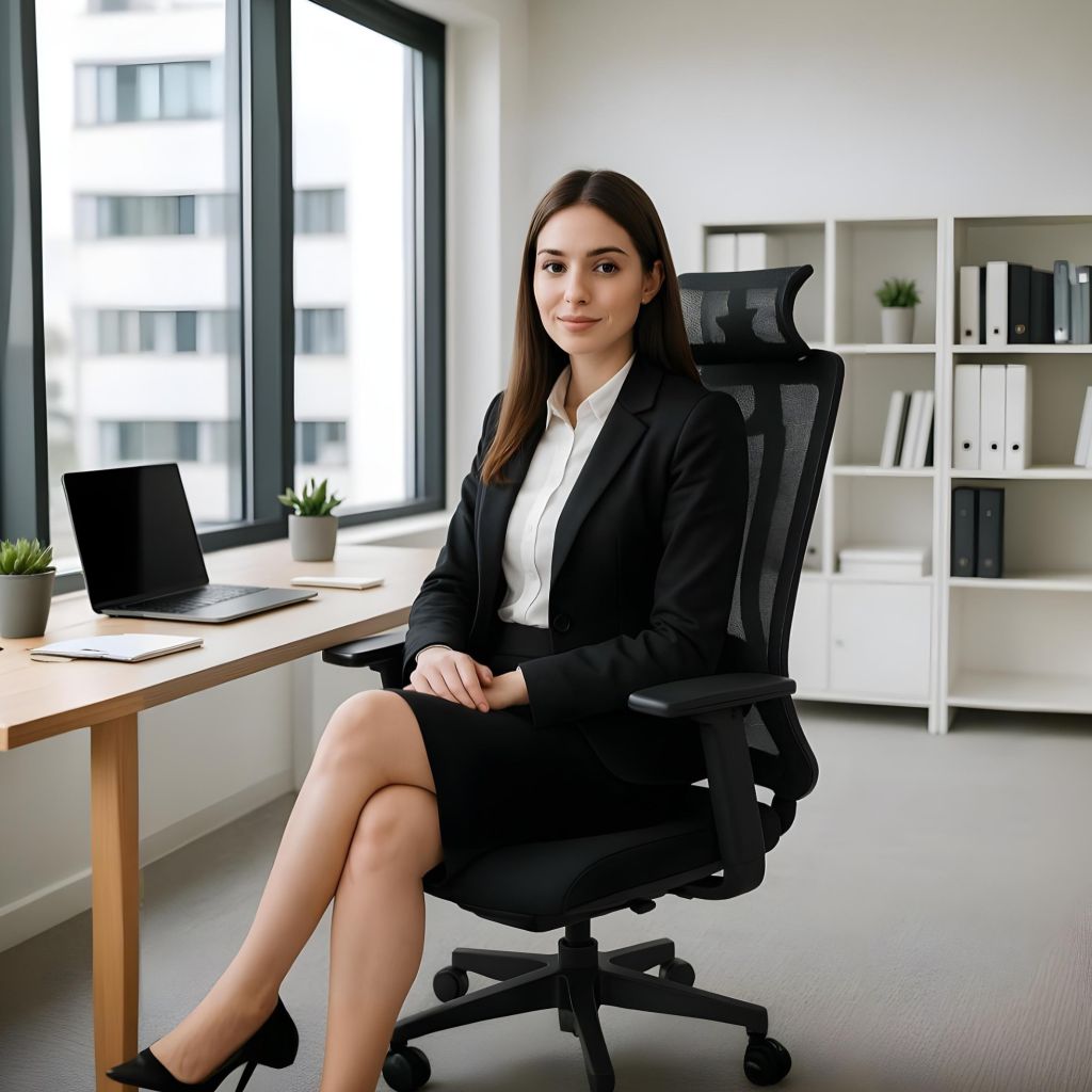 Chaise de Bureau Ergonomique Maille Premium avec Soutien Lombaire