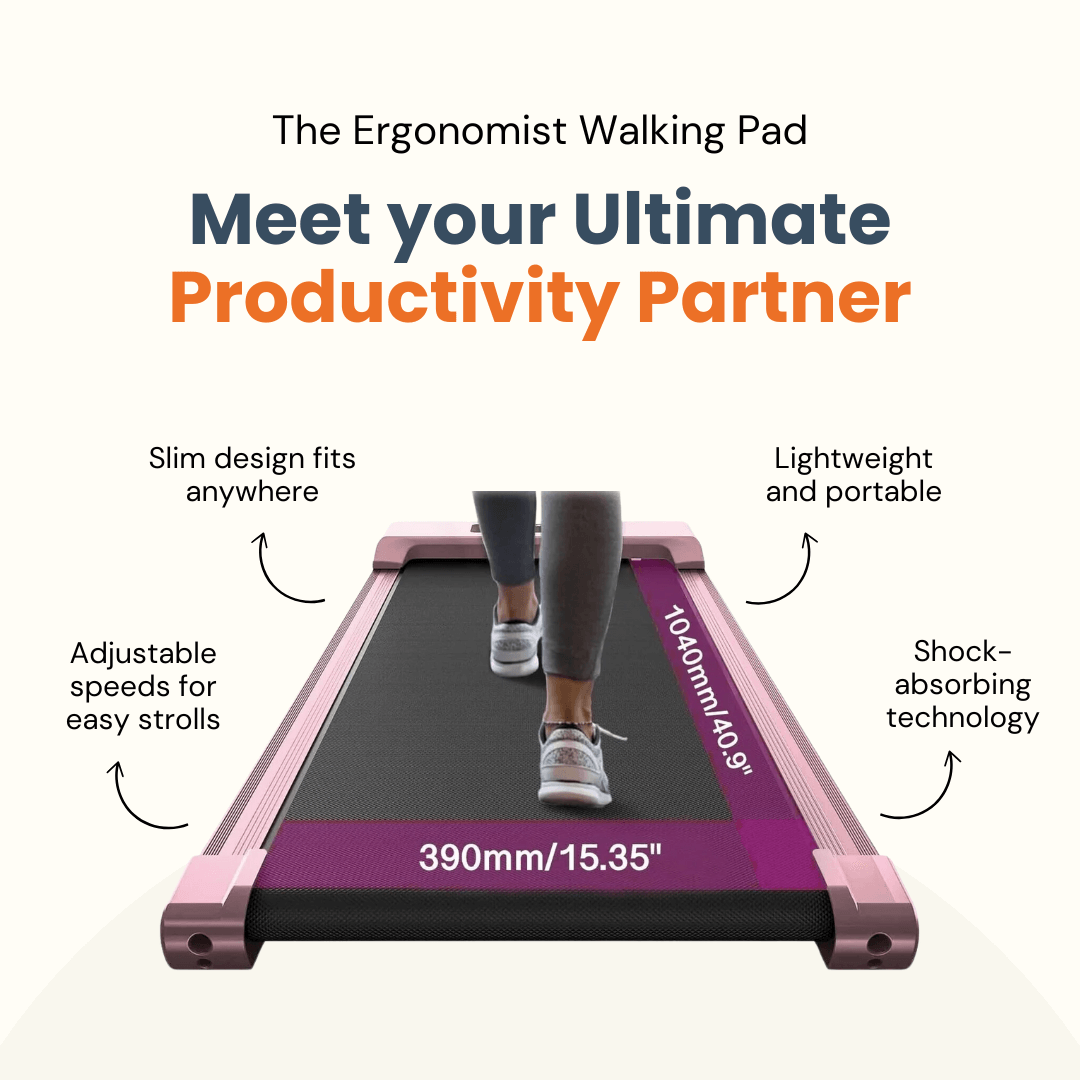 Tapis de Marche et Course STRIDE pour Bureau — 3 Couleurs, Fitness et Productivité