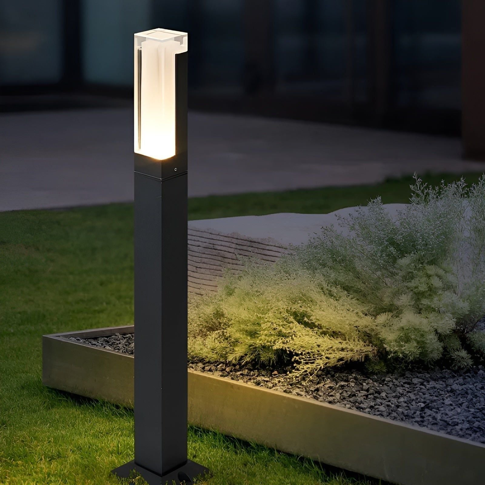 LuxeGarden Lampe LED Jardin Paysage Moderne | Blanc ou Chaud 30cm Extérieur