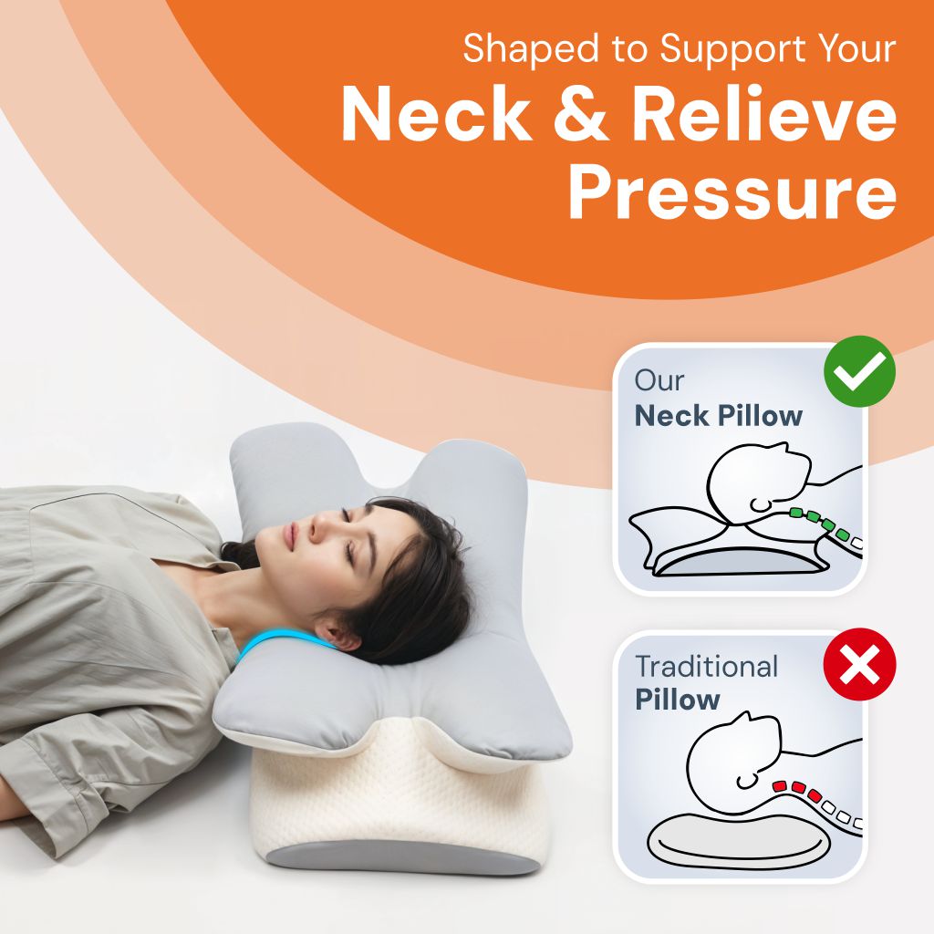 Oreiller Cervical Halo® Orthopédique avec Housse Soie de Glace