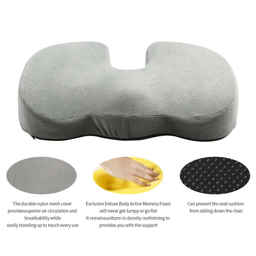 Coussin de Siège Gel et Mémoire de Forme — Frais et Confortable pour le Bureau