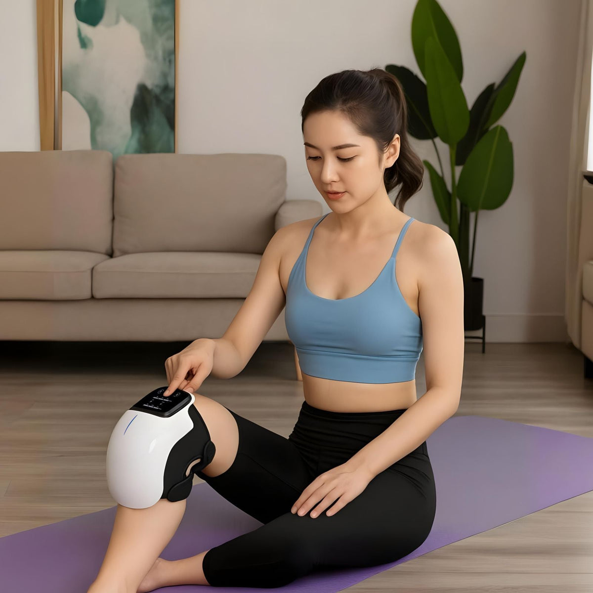 Masseur de Genou Infrarouge et Compression — Soulagement des Douleurs Articulaires