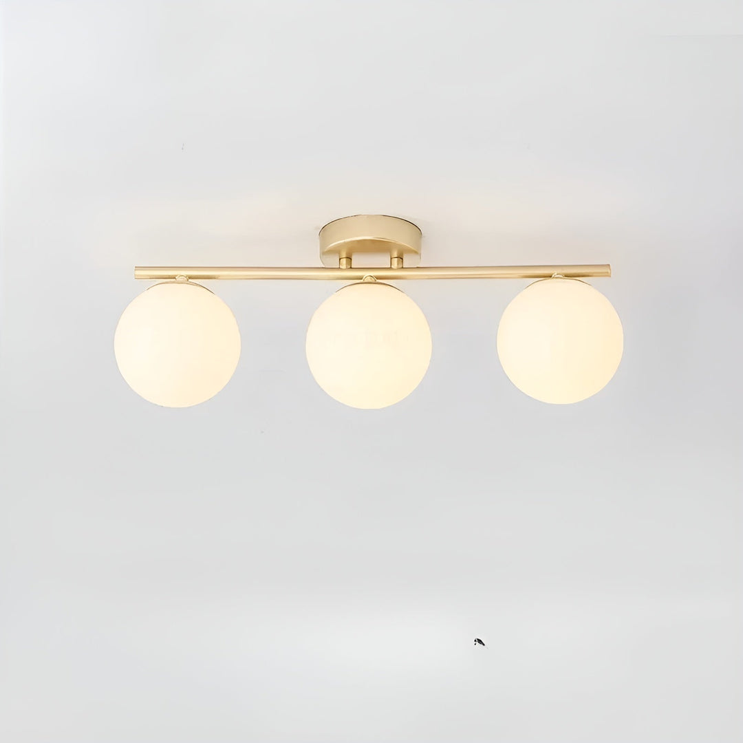 Plafonnier Verre Nordic Salon et Chambre | Noir 1 ou 2 Coupes Design Épuré