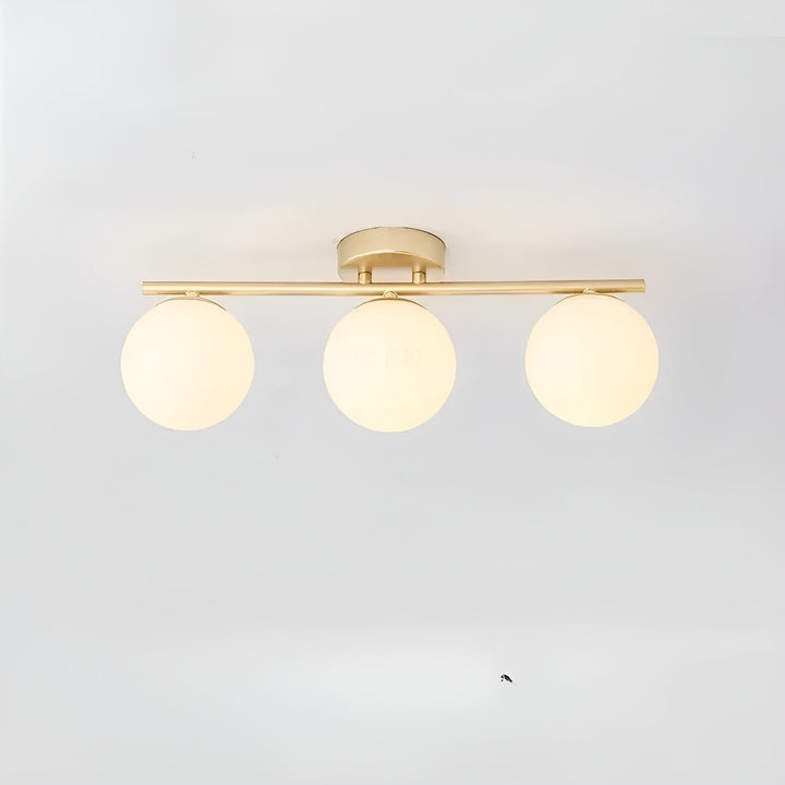 Plafonnier Verre Nordic Salon et Chambre | Noir 1 ou 2 Coupes Design Épuré