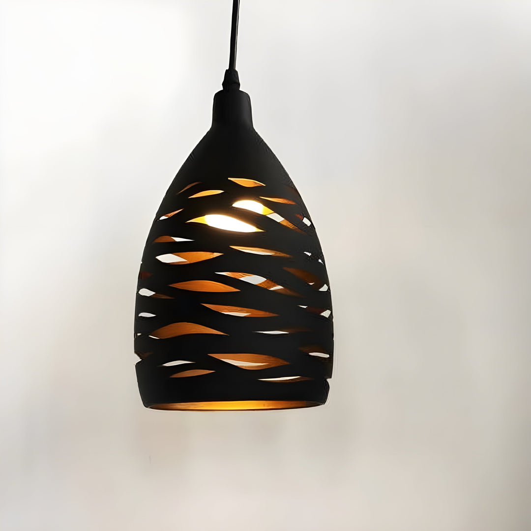 LoftWeave Suspension Cage Métal Industriel | Loft et Salon Vague ou Quadrillage