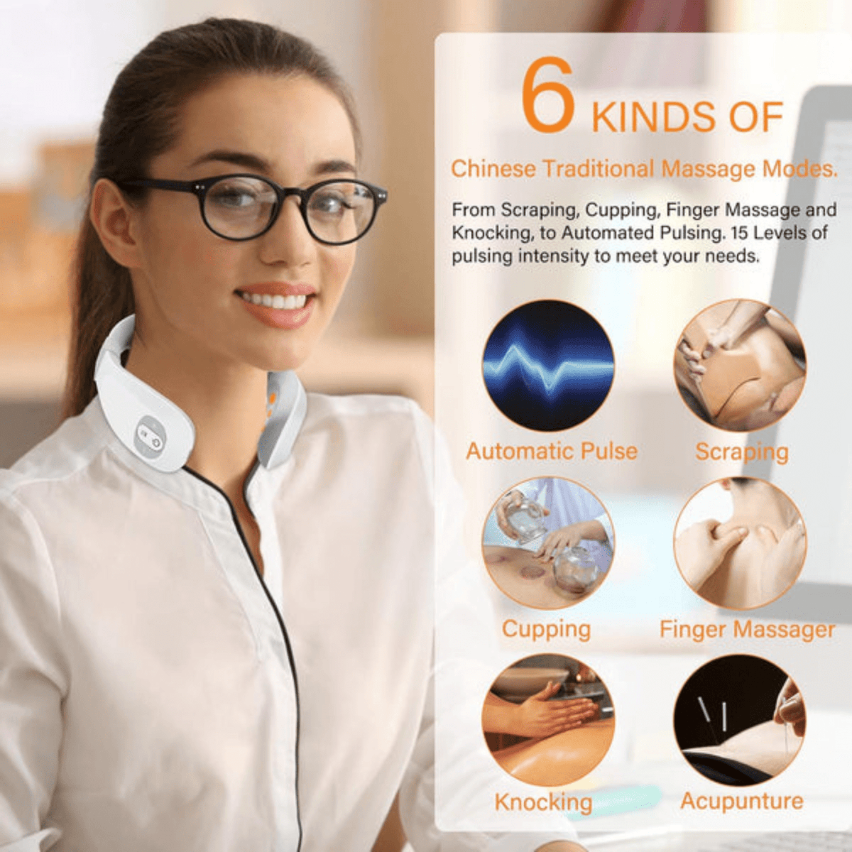 Mini Masseur de Nuque Portable — Discret et Efficace pour le Bureau