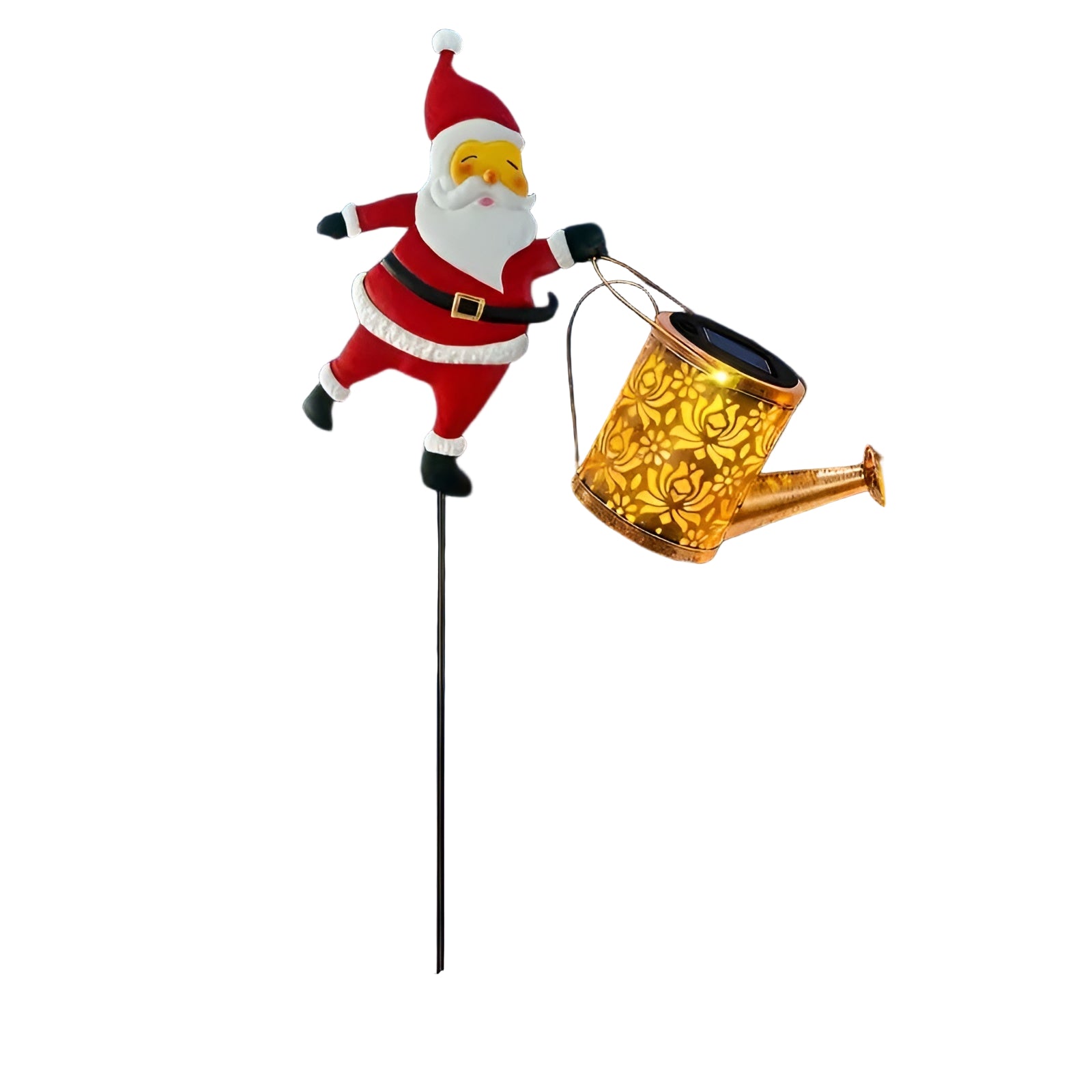 Guirlande Solaire Noël Père Noël et Lanternes | Décoration Jardin et Terrasse