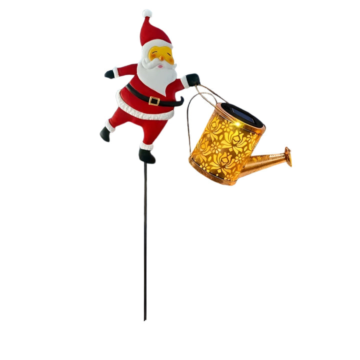 Guirlande Solaire Noël Père Noël et Lanternes | Décoration Jardin et Terrasse