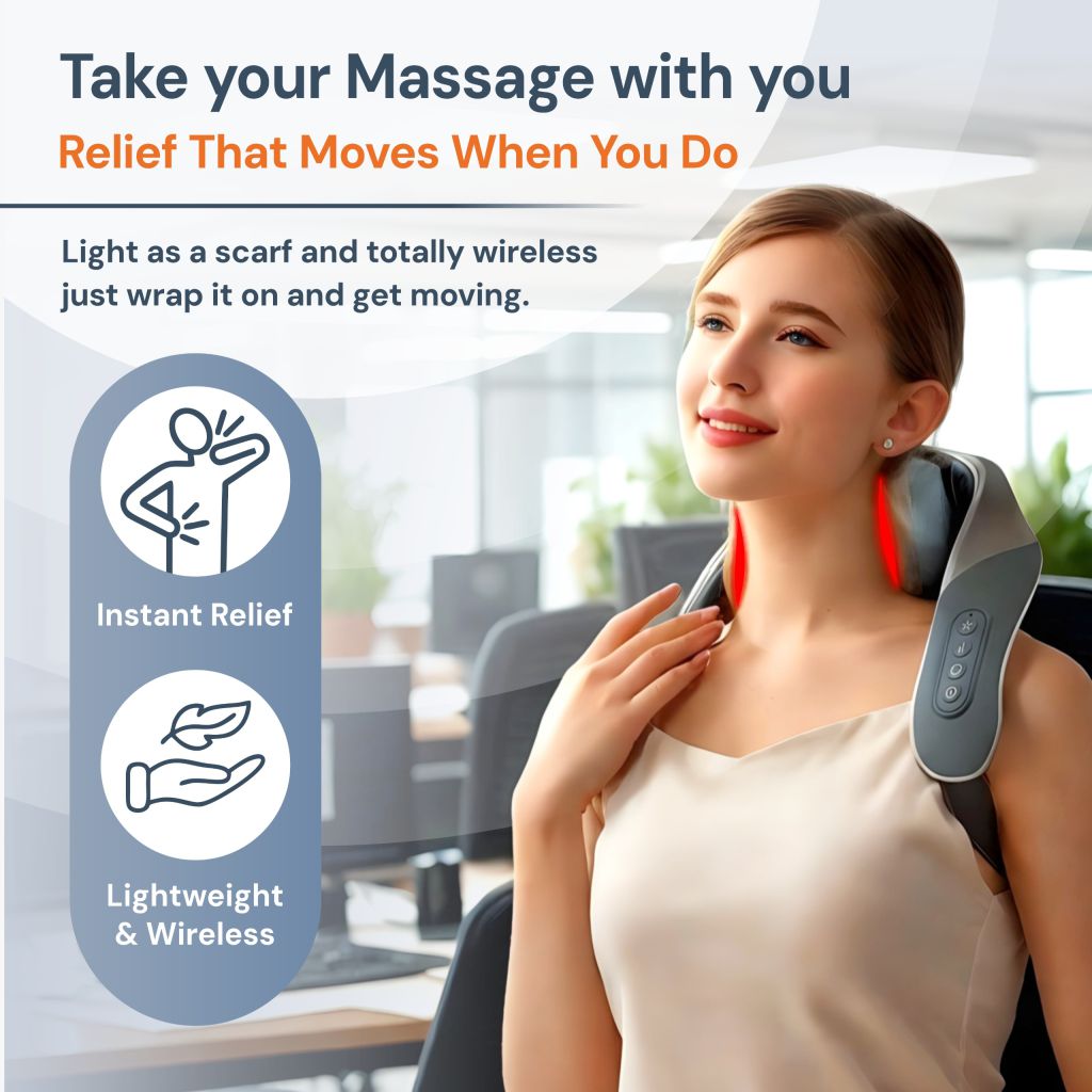 Masseur Nuque et Épaules Premium Shiatsu — Soulagement des Douleurs Chroniques