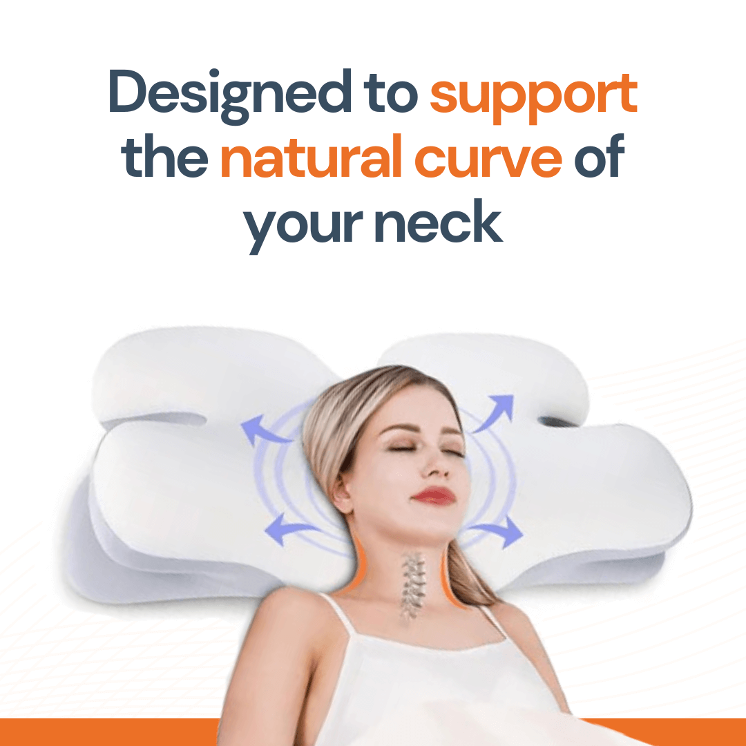 Oreiller Cervical Ergonomique en Mémoire de Forme — Réveil Sans Douleur